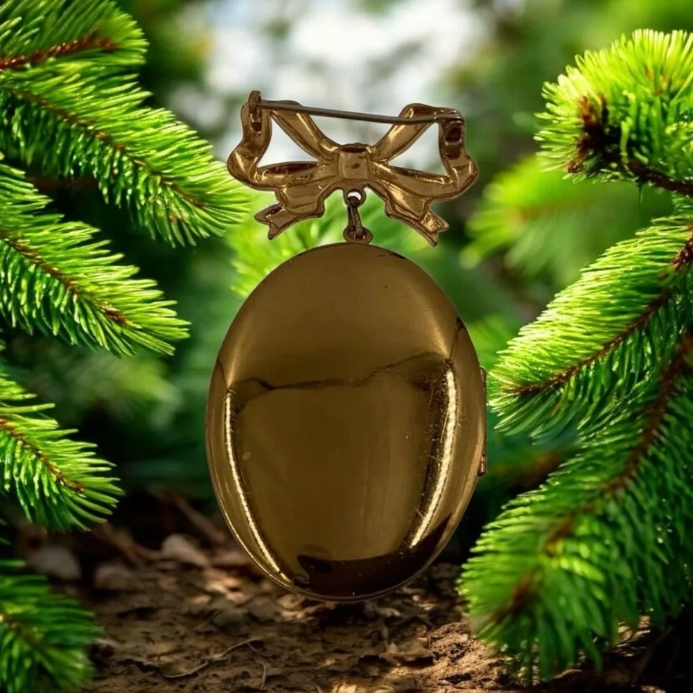 Antique c1919 Coro Locket Brooch Pin, Art Nouveau Style, Early Makers Mark, Rare - Picture 3 of 10